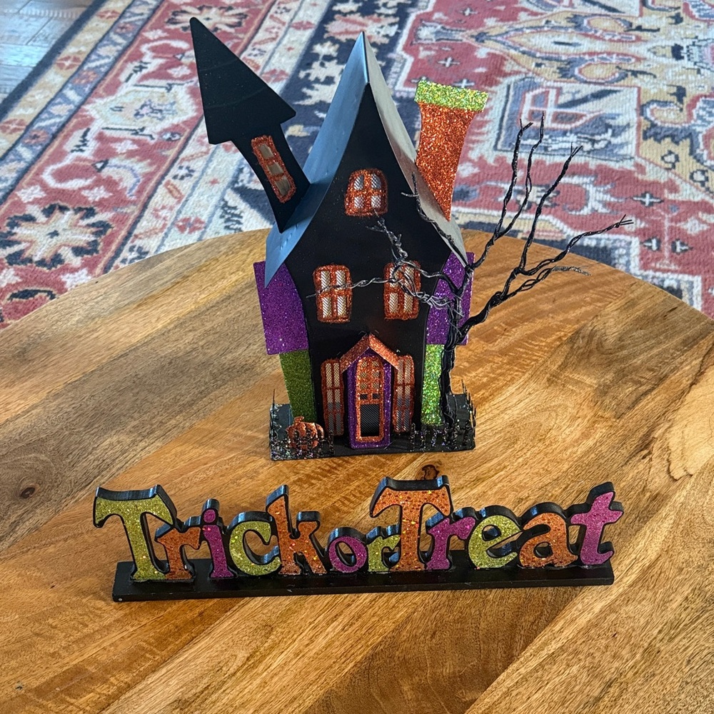 Halloween Glitter House Decoration